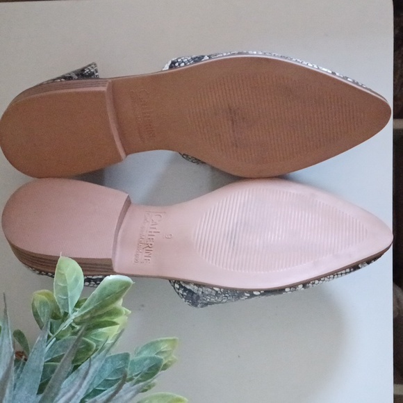 Catherine Malandrino Snakeskin Print Alaney D’Orsay Flats Pointed Toe - Picture 9 of 10